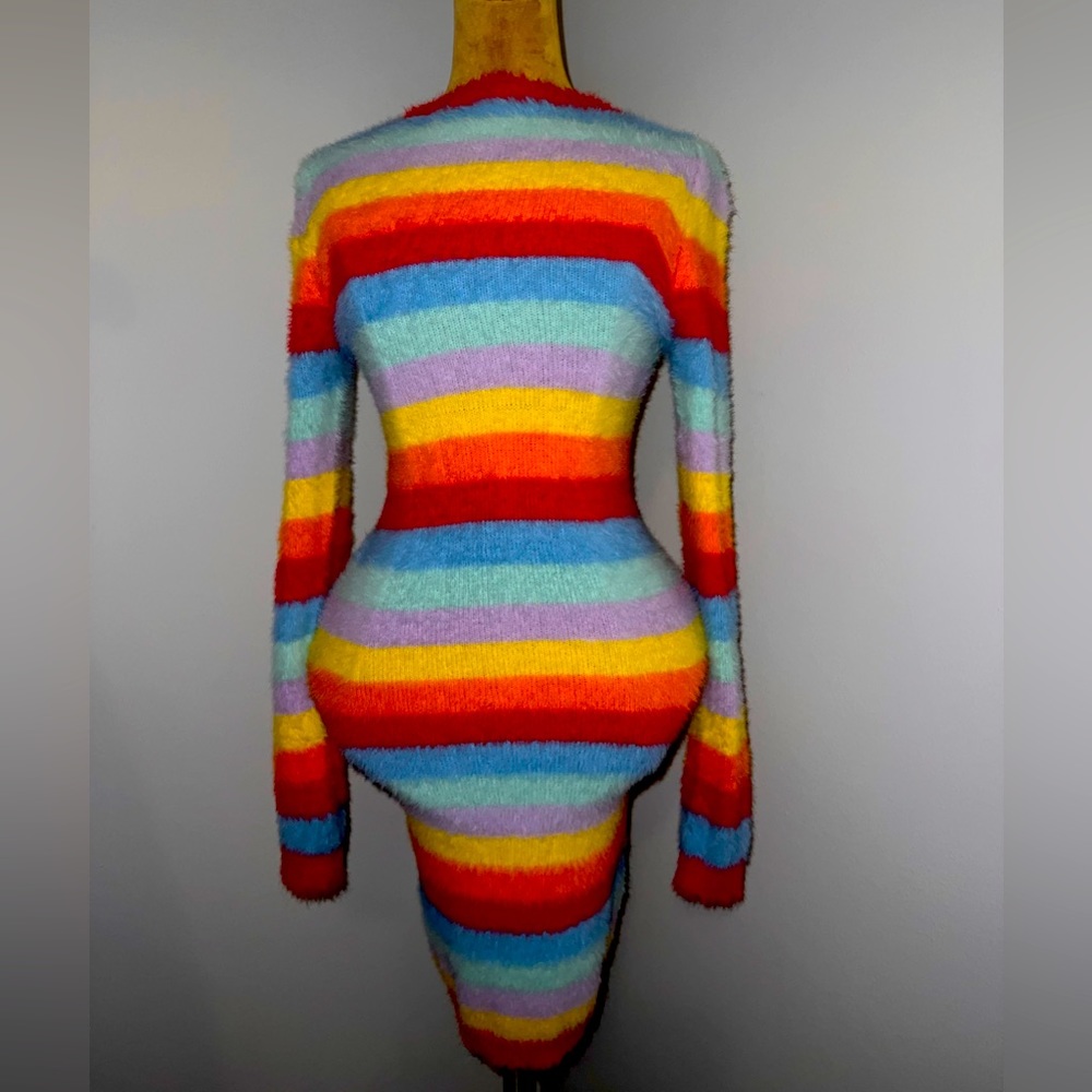 Rainbow Knit Dress